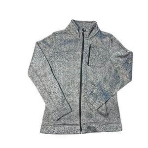 Andrew Marc Fleece Full Zip Jacket Herringbone  Size Small